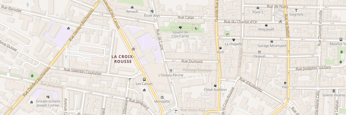 Plan du 20 Rue Dumont à Lyon 4e Arrondissement