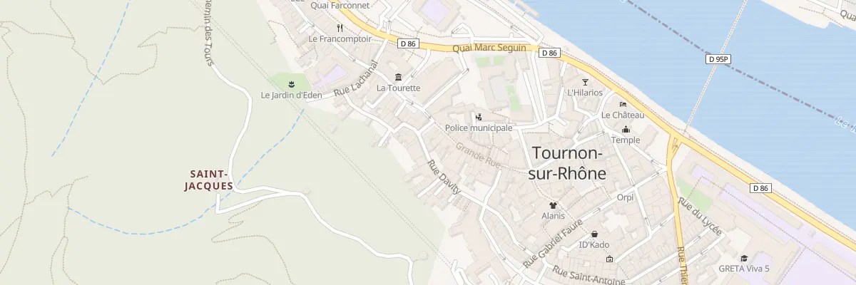 Plan du 1 Rue Davity à Tournon-sur-Rhône