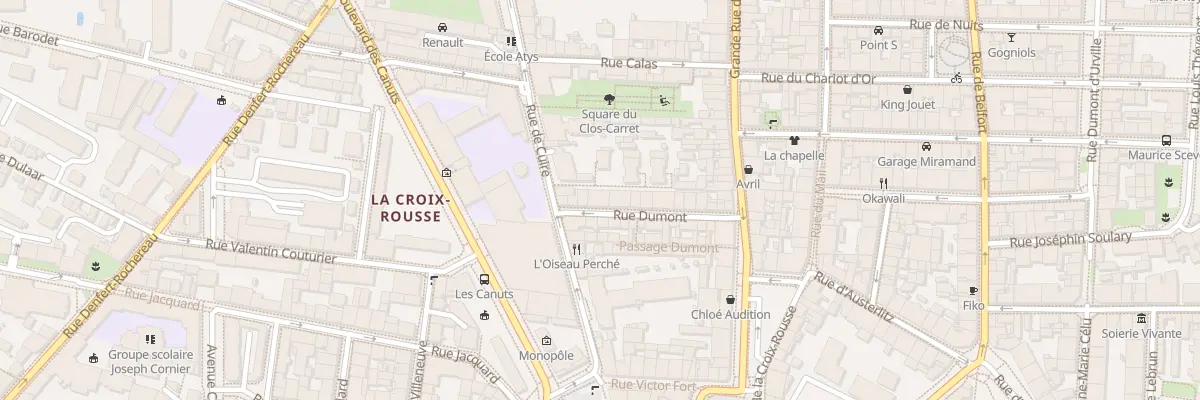 Plan du 18 Rue Dumont à Lyon 4e Arrondissement