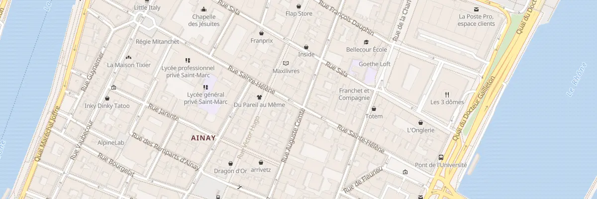 Plan du 23 Rue Ste Helene à Lyon 2e Arrondissement