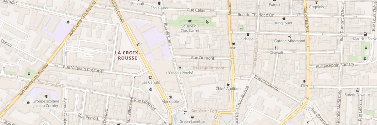 Plan du 19 Rue Dumont à Lyon 4e Arrondissement