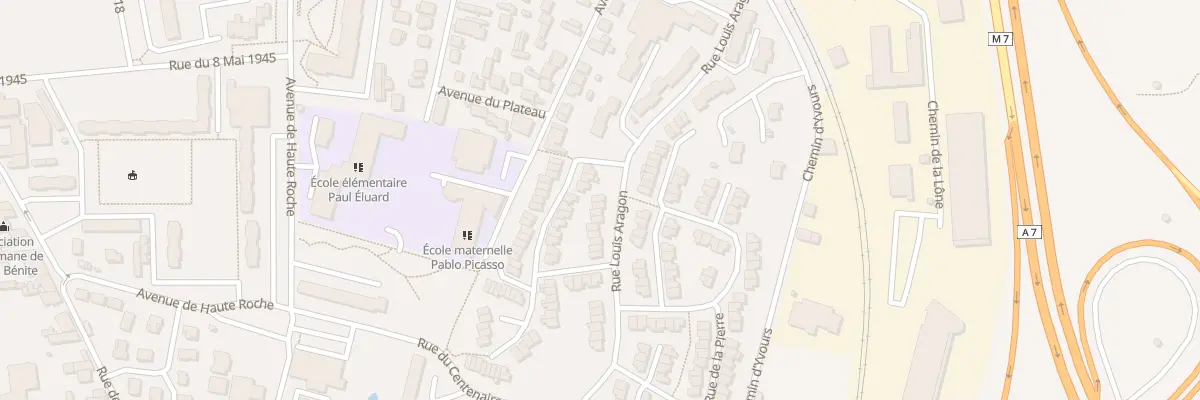 Plan du 25 Rue Aragon à Oullins-Pierre-Bénite
