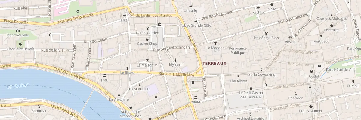 Plan du 3 Rue Louis Vitet à Lyon 1er Arrondissement