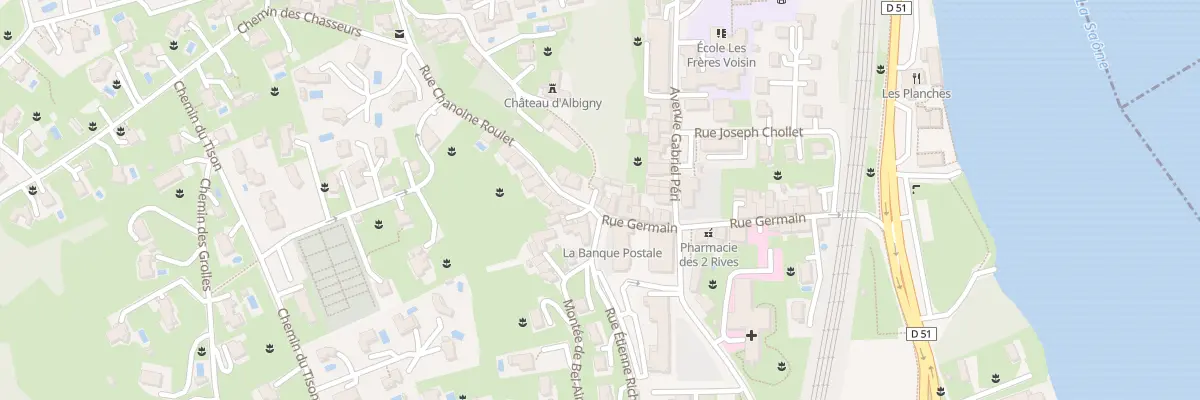 Plan du 5 Pl de Verdun à Albigny-sur-Saône