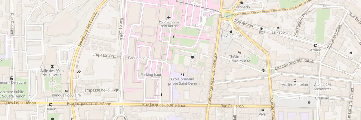 Plan du 87E Gde Rue de la Croix-Rousse à Lyon 4e Arrondissement