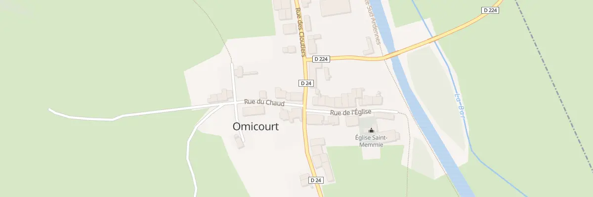 Plan du 2 Rue du Chaud à Omicourt