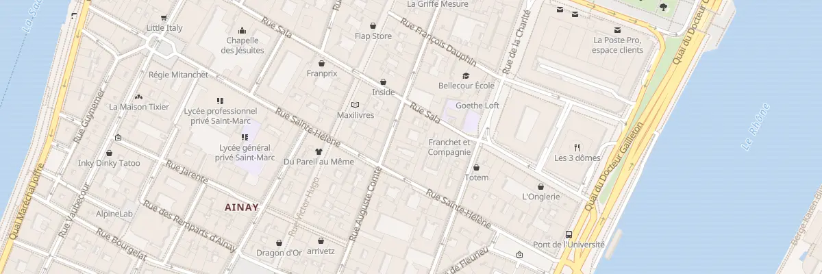 Plan du 17 Rue Auguste Comte à Lyon 2e Arrondissement
