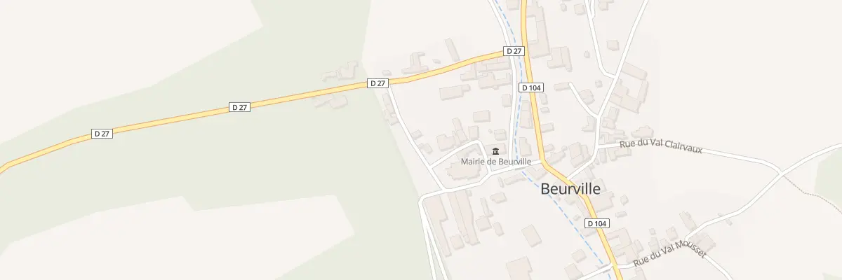 Plan du 2 Rue du Val Millet à Beurville