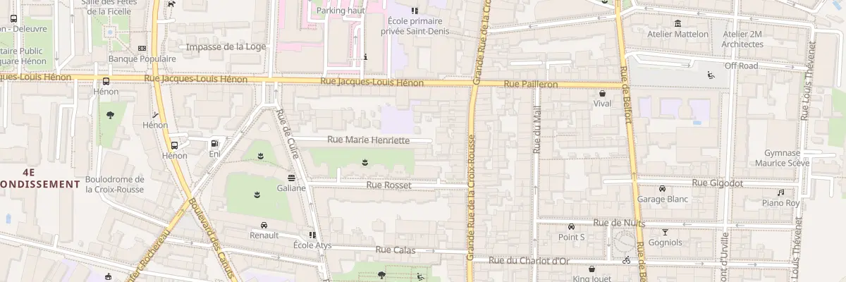Plan du 59 Gde Rue de la Croix-Rousse à Lyon 4e Arrondissement