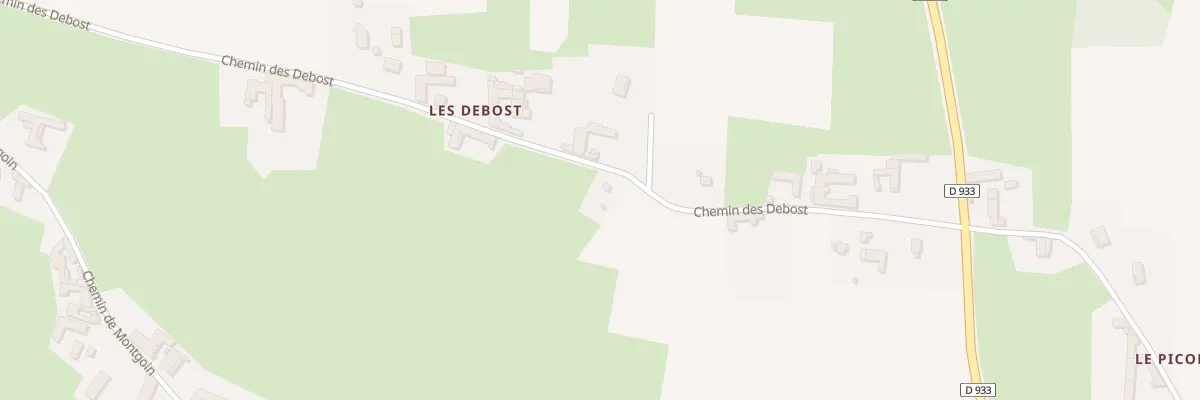 Plan du 287 Che des Debots à Garnerans