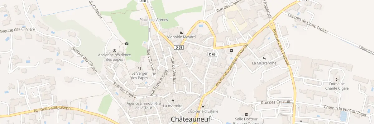 Plan du 12 Rue Alphonse Daudet à Châteauneuf-du-Pape