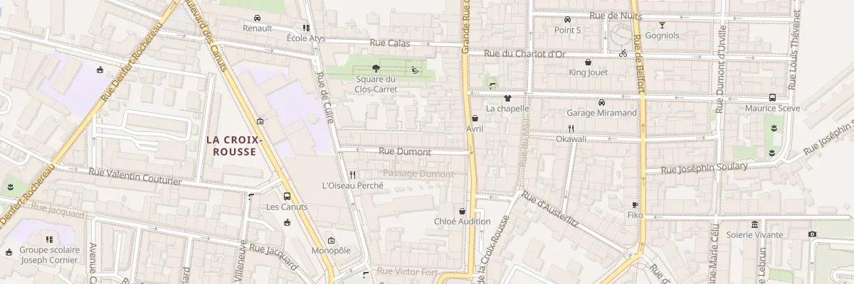 Plan du 8B Rue Dumont à Lyon 4e Arrondissement