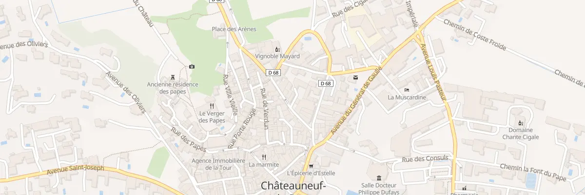 Plan du 8 Rue Alphonse Daudet à Châteauneuf-du-Pape