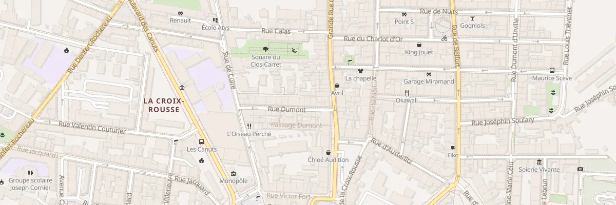Plan du 8 Rue Dumont à Lyon 4e Arrondissement