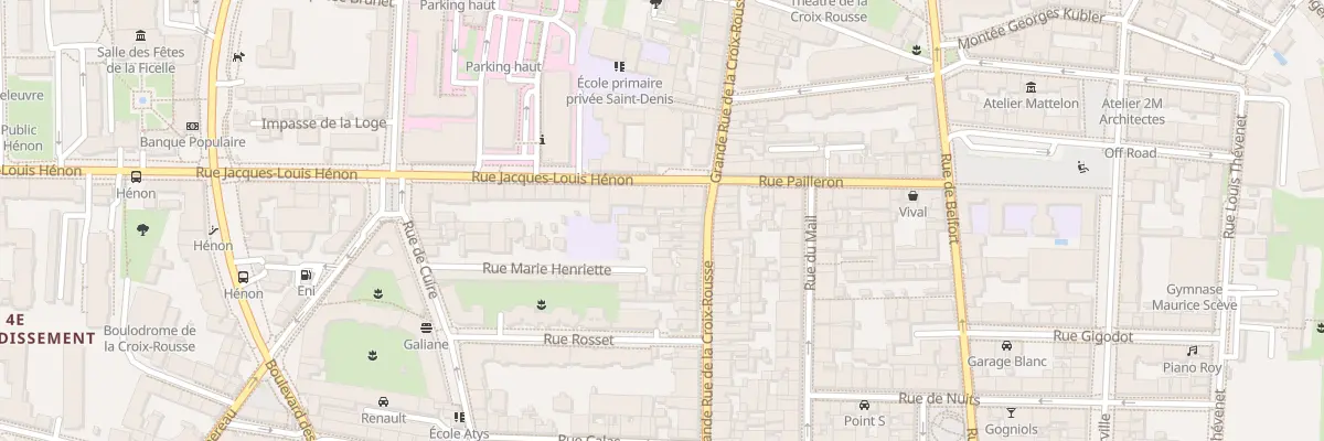 Plan du 69 Gde Rue de la Croix-Rousse à Lyon 4e Arrondissement
