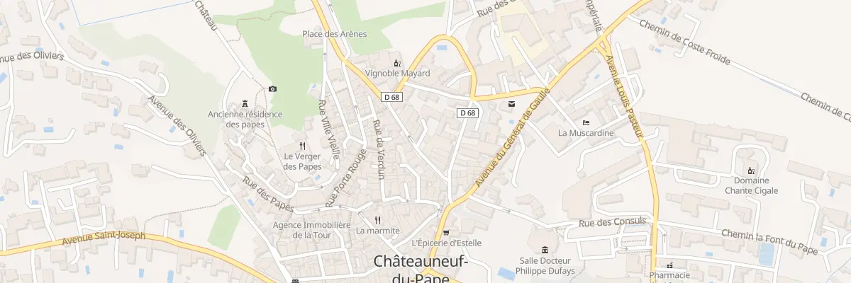 Plan du 6 Rue Alphonse Daudet à Châteauneuf-du-Pape