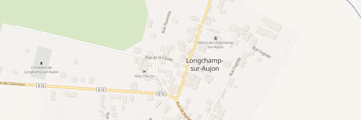 Plan du 2 Rue de la Couée à Longchamp-sur-Aujon