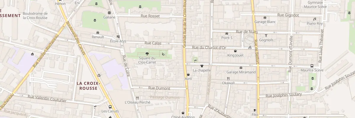 Plan du 21 Gde Rue de la Croix-Rousse à Lyon 4e Arrondissement