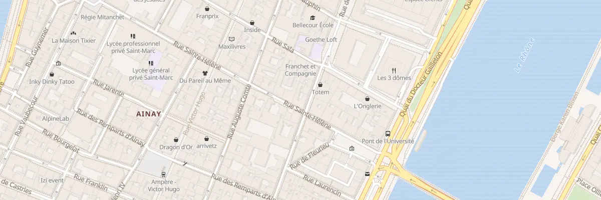 Plan du 33 Rue Ste Helene à Lyon 2e Arrondissement
