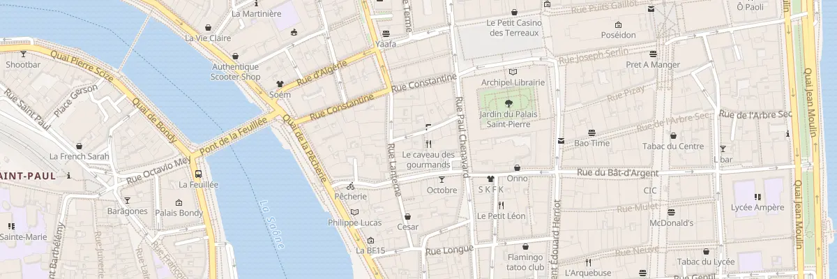 Plan du 2 Rue Valfenière à Lyon 1er Arrondissement