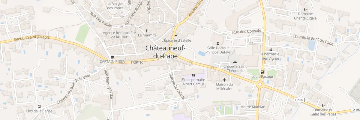 Plan du 6 Av Baron Le Roy à Châteauneuf-du-Pape