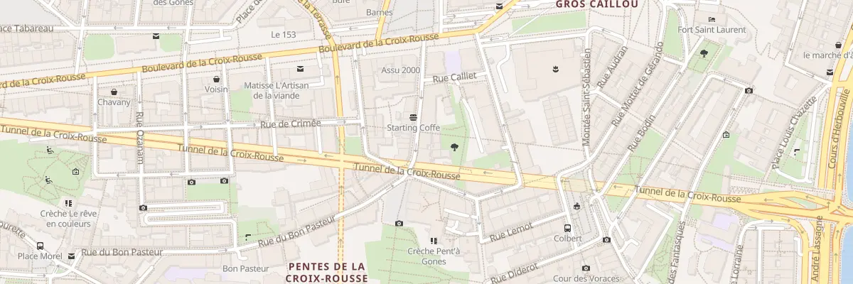 Plan du 7 Rue des Pierres Plantées à Lyon 1er Arrondissement