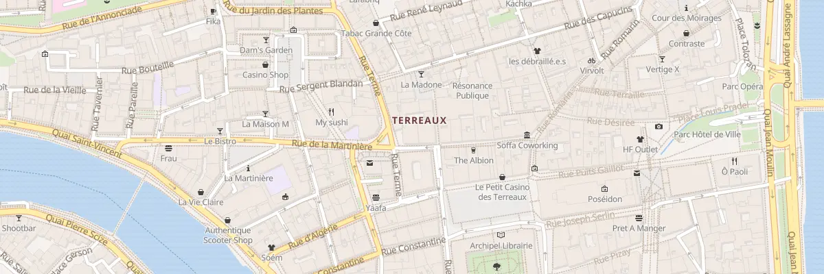 Plan du 3 Rue Ste-Catherine à Lyon 1er Arrondissement