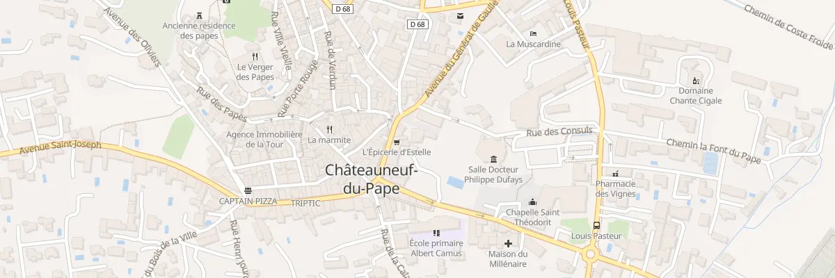 Plan du 2 Pl Jean Moulin à Châteauneuf-du-Pape