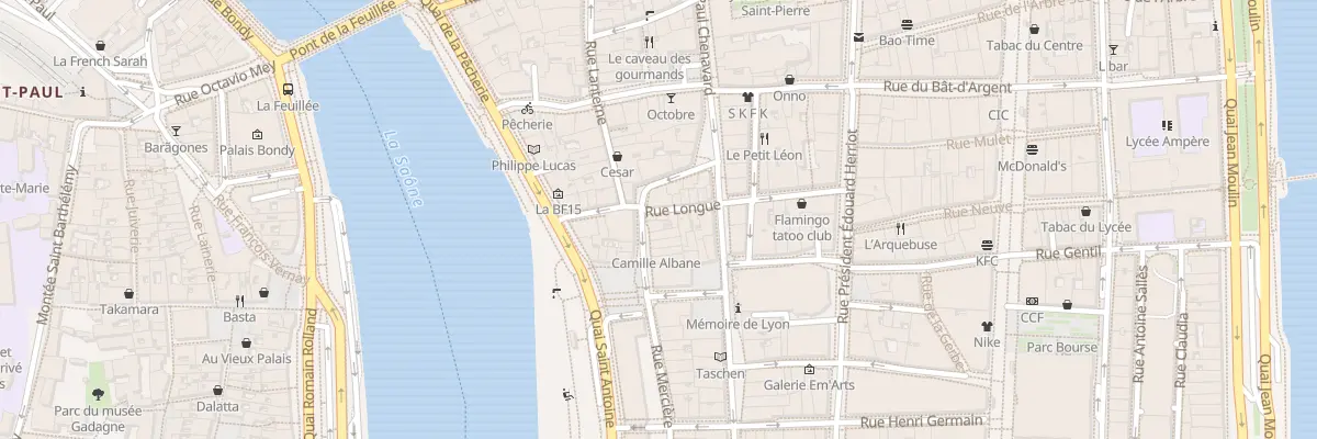 Plan du 6 Rue Longue à Lyon 1er Arrondissement