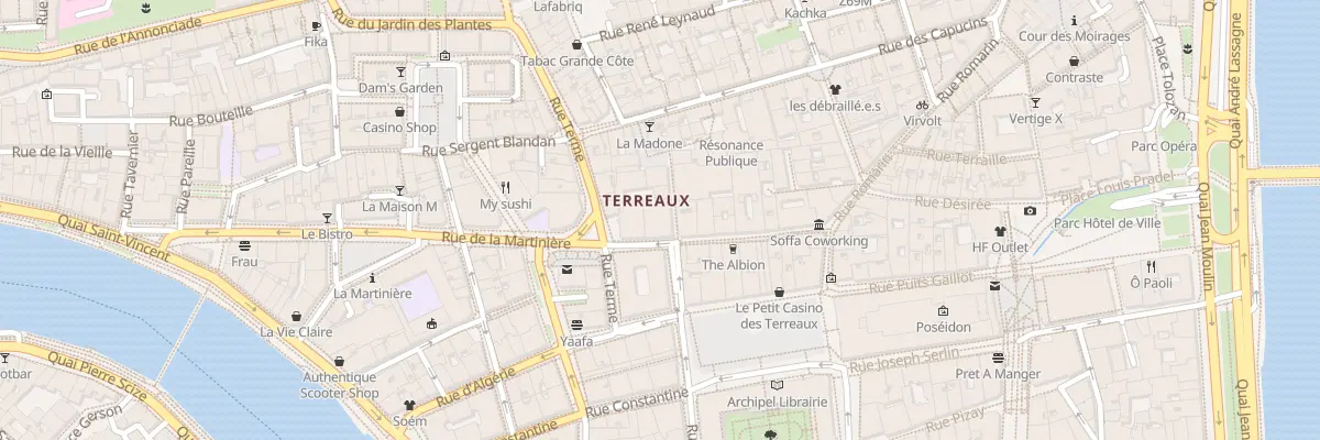 Plan du 5 Rue Ste-Catherine à Lyon 1er Arrondissement