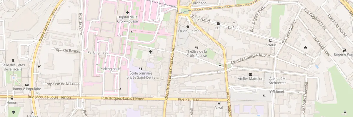 Plan du 86 Gde Rue de la Croix-Rousse à Lyon 4e Arrondissement