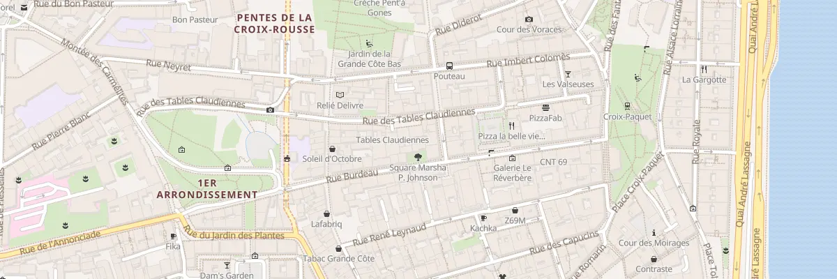 Plan du 18 Rue Tables Claudiennes à Lyon 1er Arrondissement