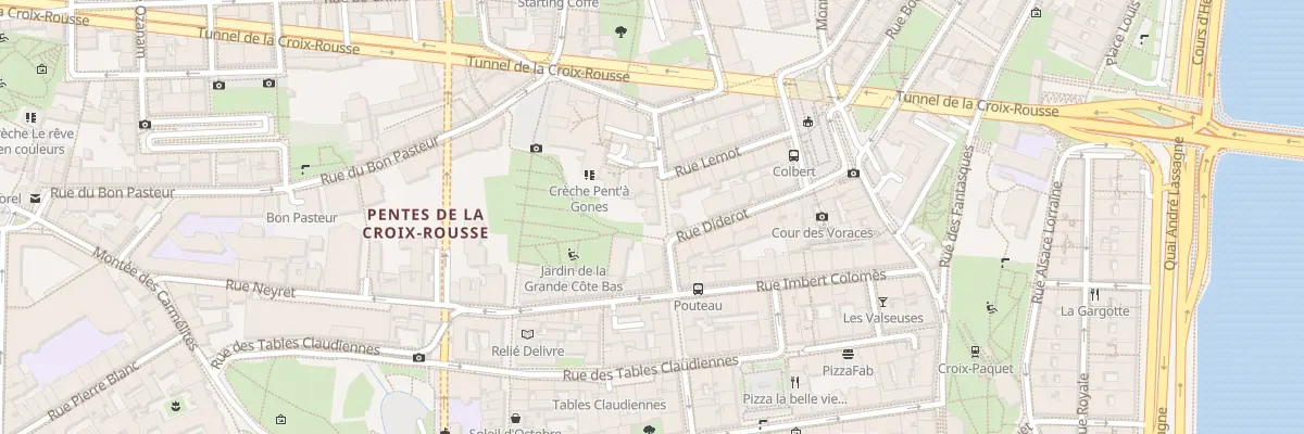 Plan du 12 Rue Pouteau à Lyon 1er Arrondissement