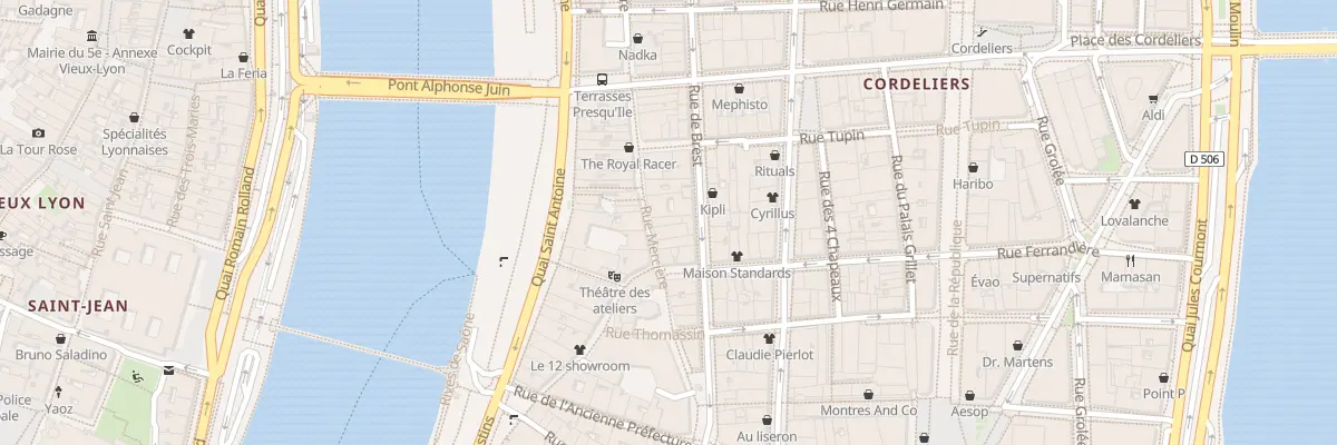 Plan du 51 Rue Mercière à Lyon 2e Arrondissement