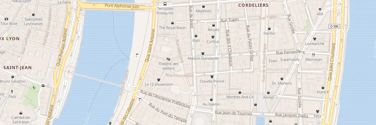 Plan du 46 Rue de Brest à Lyon 2e Arrondissement