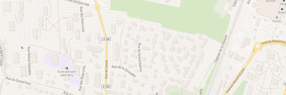 Plan du 94 Rue du Grand Balcon à Mâcon