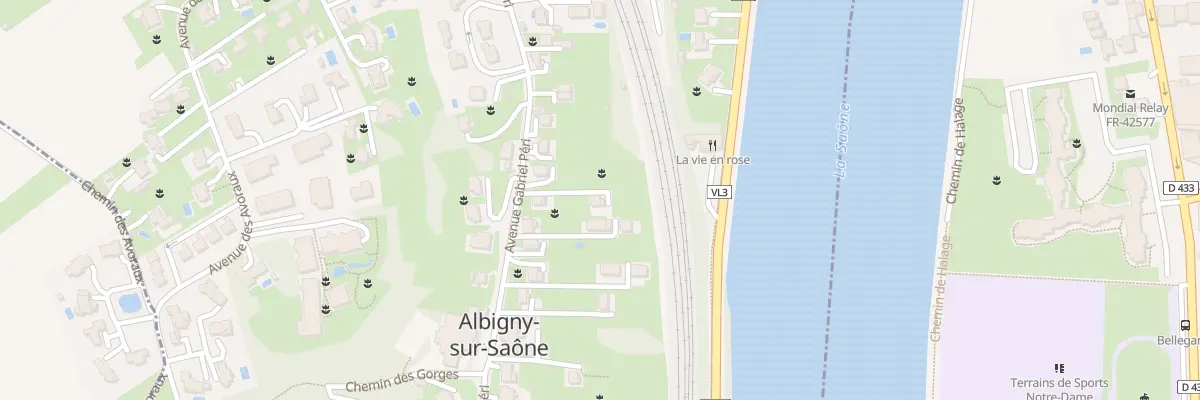 Plan du 13 Av Gabriel Péri à Albigny-sur-Saône