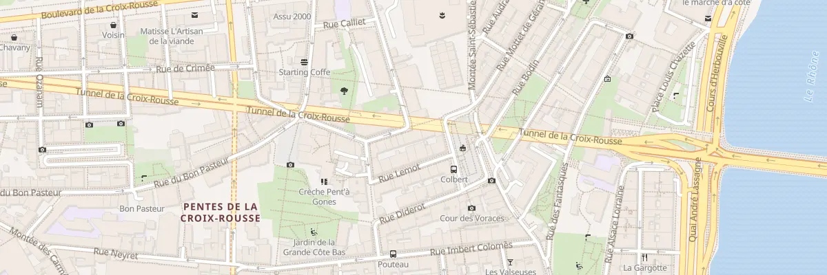 Plan du 8 Rue Général de Sève à Lyon 1er Arrondissement