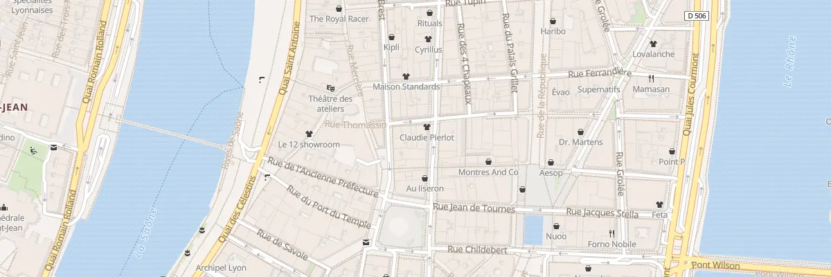 Plan du 8 Rue Thomassin à Lyon 2e Arrondissement