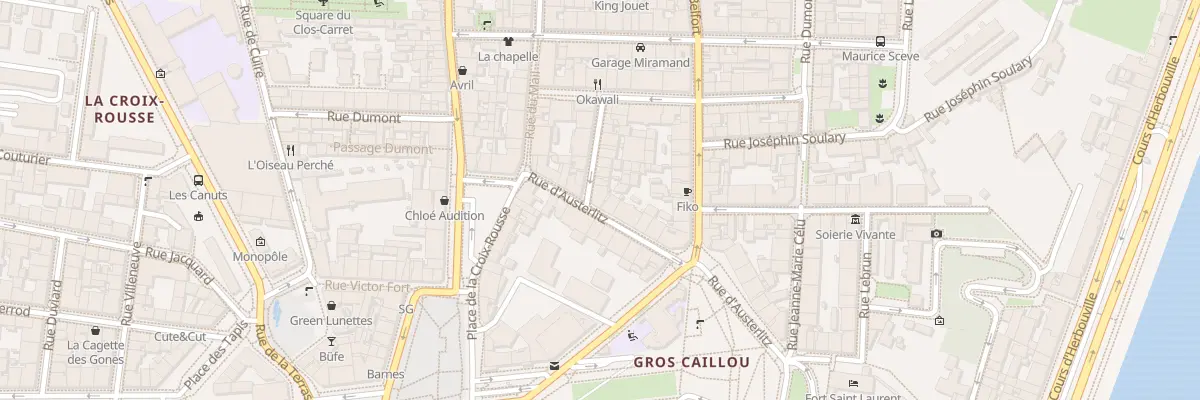 Plan du 5 Rue d’Austerlitz à Lyon 4e Arrondissement