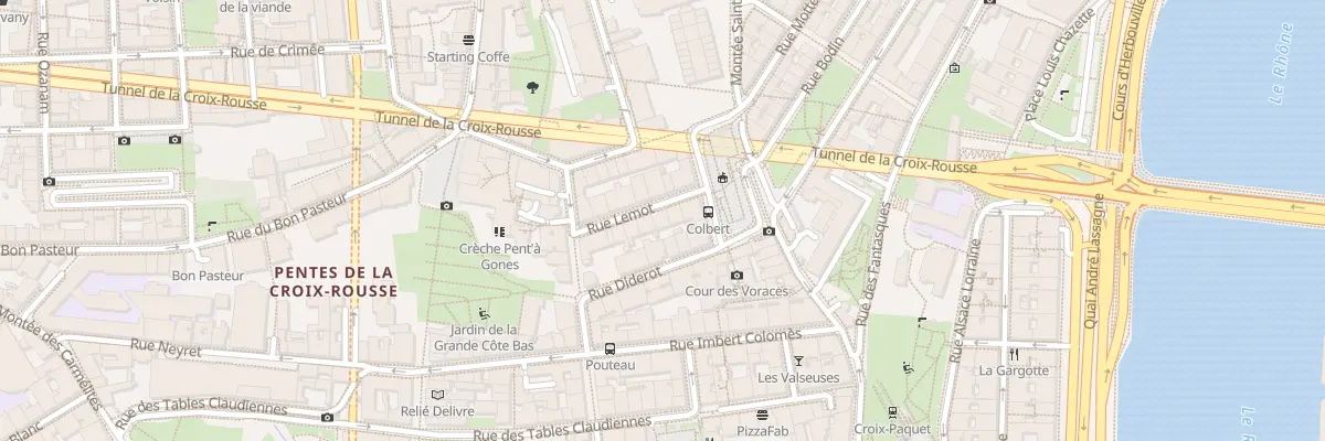 Plan du 12 Rue Lemot à Lyon 1er Arrondissement