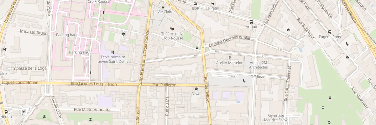 Plan du 10 Rue Janin à Lyon 4e Arrondissement