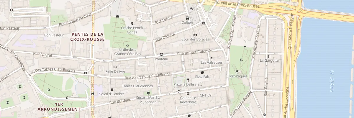 Plan du 18 Rue Imbert Colomès à Lyon 1er Arrondissement