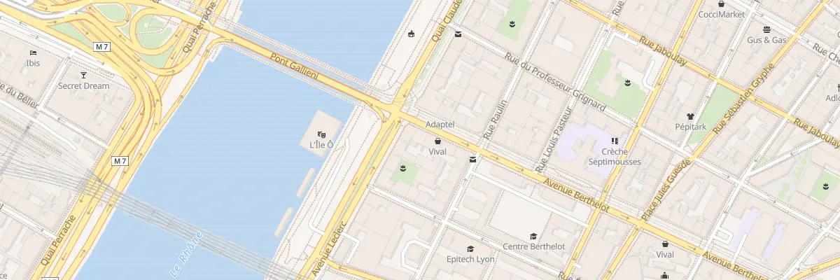 Plan du 2 Av Berthelot à Lyon 7e Arrondissement
