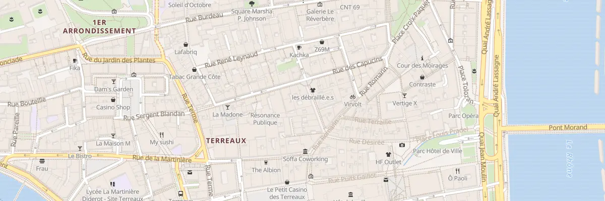 Plan du 10 Rue St-Polycarpe à Lyon 1er Arrondissement