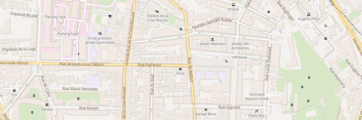 Plan du 21 Rue Pailleron à Lyon 4e Arrondissement