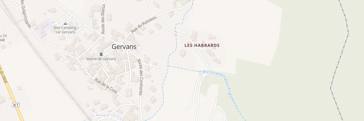 Plan du 8 Che des Habrards à Gervans