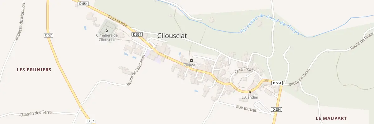 Plan du 425 Rue Grande Rue à Cliousclat