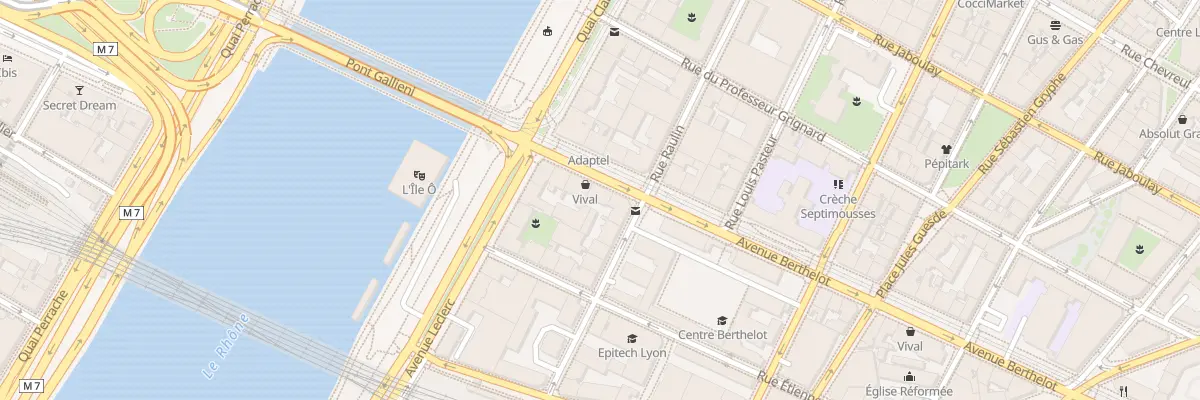 Plan du 6 Av Berthelot à Lyon 7e Arrondissement