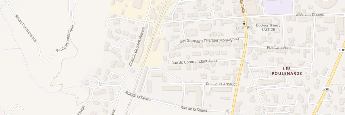 Plan du 20 Rue du Commandant Avon à Tournon-sur-Rhône